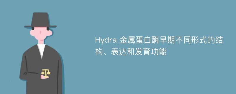 Hydra 金屬蛋白酶早期不同形式的結(jié)構(gòu)、表達(dá)和發(fā)育功能